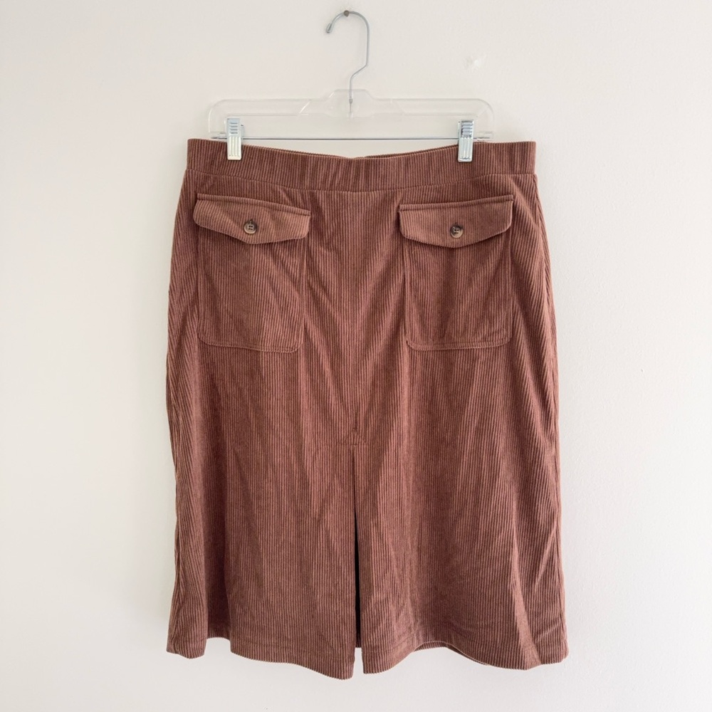 Halara Brown Aura Corduroy Cloud Mini Skirt XL